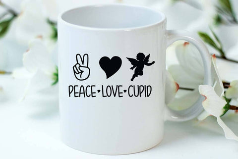 Peace love cupid SVG | Valentine Quotes Design | Valentine PNG SVG FiveStarCrafting 