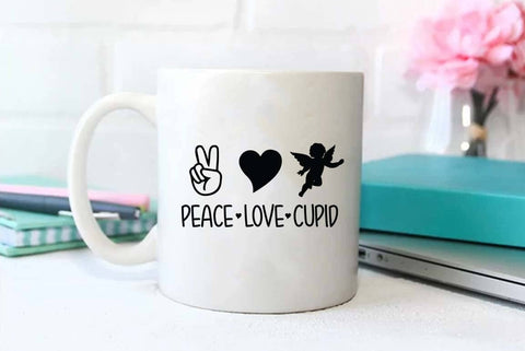 Peace love cupid SVG | Valentine Quotes Design | Valentine PNG SVG FiveStarCrafting 