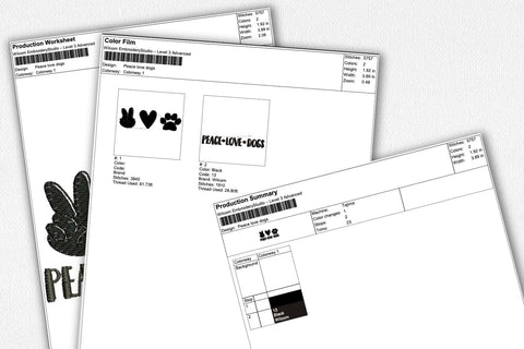 Peace Love Dogs for Machine Embroidery Embroidery/Applique DESIGNS SvgOcean 