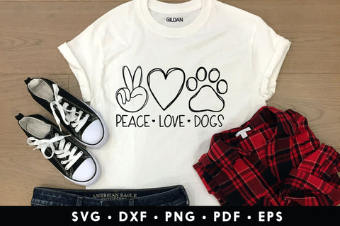 Peace Love Dogs SVG, DXF, PNG, EPS, PDF SVG CraftLabSVG 