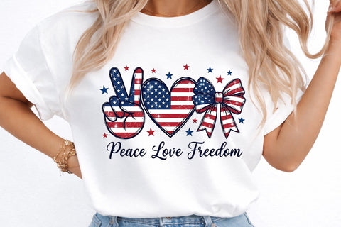 Peace Love Freedom PNG Sublimation Sublimation designmaster24 