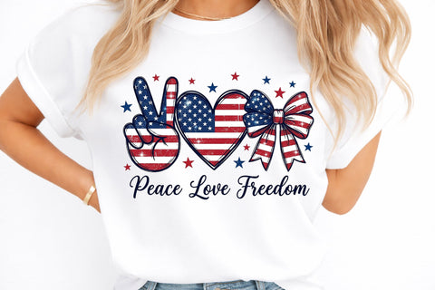 Peace Love Freedom PNG Sublimation Sublimation designmaster24 