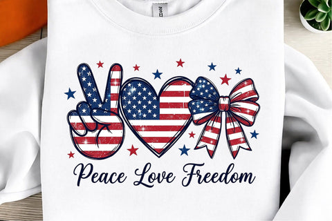 Peace Love Freedom PNG Sublimation Sublimation designmaster24 