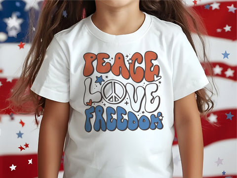 Peace Love Freedom SVG SVG Caffeinated SVGs 