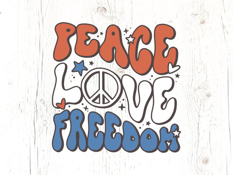 Peace Love Freedom SVG SVG Caffeinated SVGs 