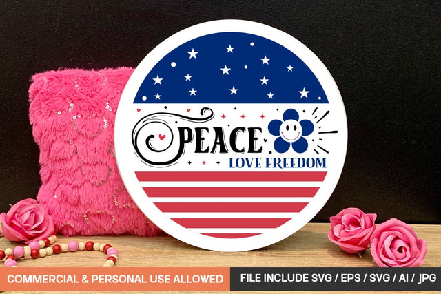 Peace Love Freedom Svg SVG designmaster24 