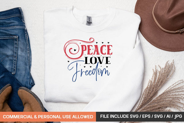 Peace Love Freedom Svg SVG designmaster24 