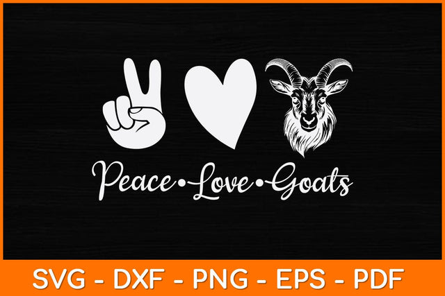 Peace Love Goats Svg Design SVG artprintfile 