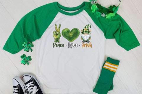 Peace Love Irish - St. Patrick's Day Sublimation Sublimation CraftLabSVG 