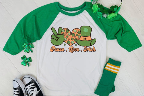 Peace Love Irish - St. Patrick's Day Sublimation Sublimation CraftLabSVG 