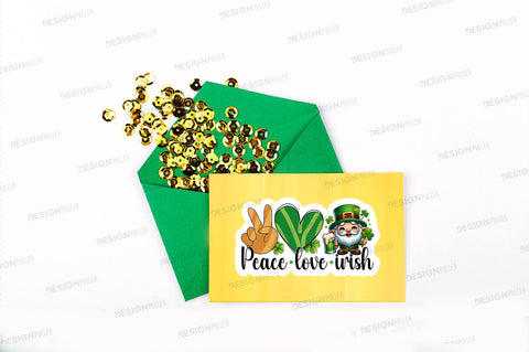 Peace love irish Sticker Design Sublimation Regulrcrative 