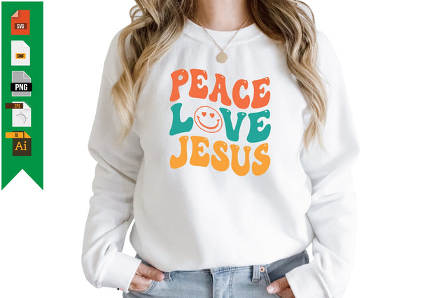 Peace Love Jesus SVG Craftlabsvg24 
