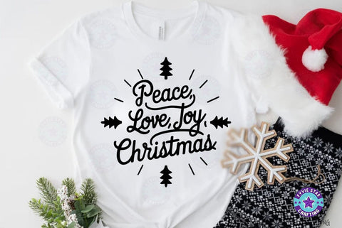 Peace love joy Christmas, Christmas Quote SVG Design, Christmas Sublimation SVG FiveStarCrafting 