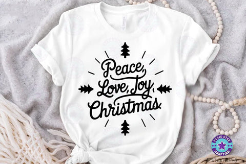 Peace love joy Christmas, Christmas Quote SVG Design, Christmas Sublimation SVG FiveStarCrafting 
