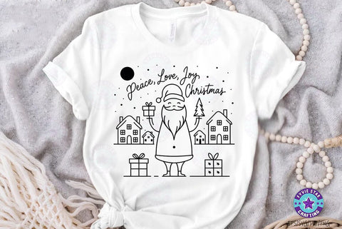 Peace love joy Christmas SVG Design, Christmas T-shirt Design SVG FiveStarCrafting 
