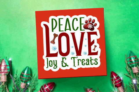 Peace love joy & Stickers Design Sublimation Regulrcrative 