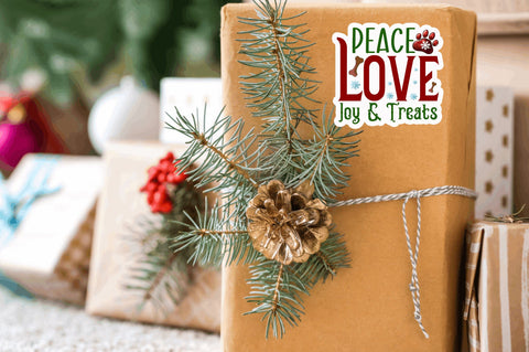 Peace love joy & Stickers Design Sublimation Regulrcrative 