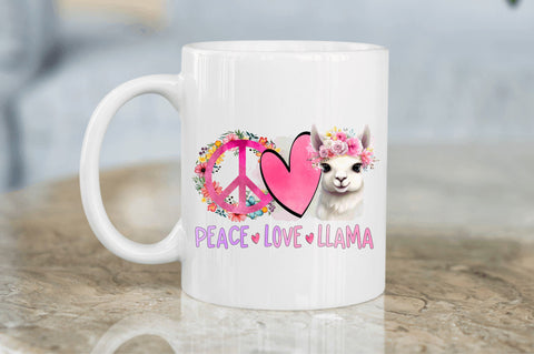 Peace love llama Sublimation Design Sublimation Regulrcrative 