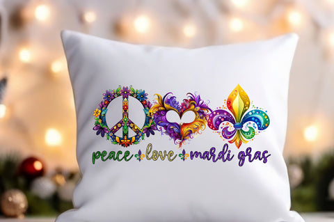 Peace love mardi gras Sublimation Sublimation Designangry 