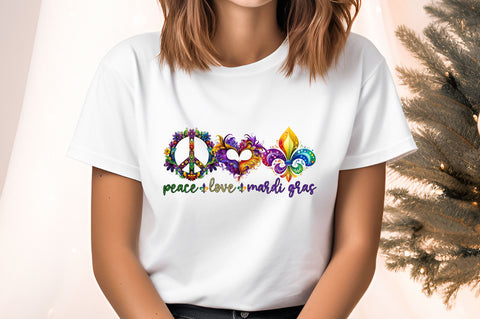 Peace love mardi gras Sublimation Sublimation Designangry 