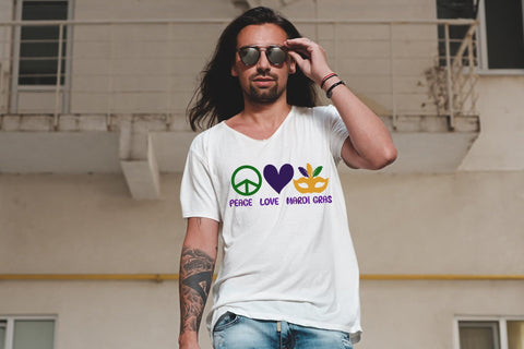 Peace Love Mardi Gras SVG SVG CraftLabSVG 