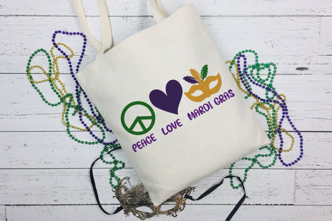 Peace Love Mardi Gras SVG SVG CraftLabSVG 