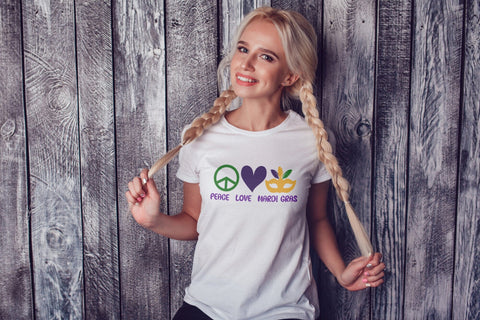 Peace Love Mardi Gras SVG SVG CraftLabSVG 