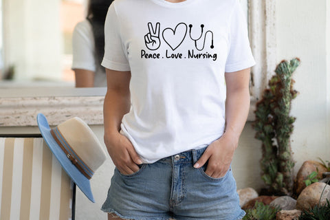 Peace Love Nursing - Nurse SVG Design SVG CraftLabSVG 