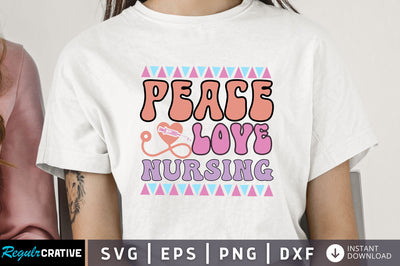 Peace love nursing Svg Design SVG Regulrcrative 