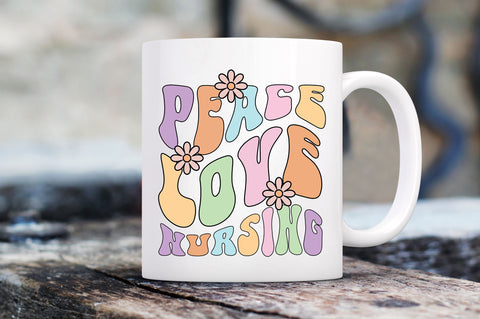 Peace love nursing Svg Design SVG Regulrcrative 