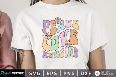 Peace love nursing Svg Design SVG Regulrcrative 