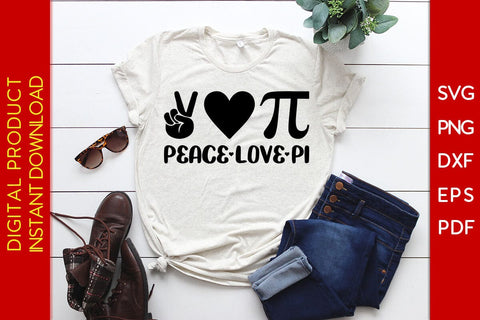 Peace Love Pi SVG PNG PDF Cut File SVG Creativedesigntee 