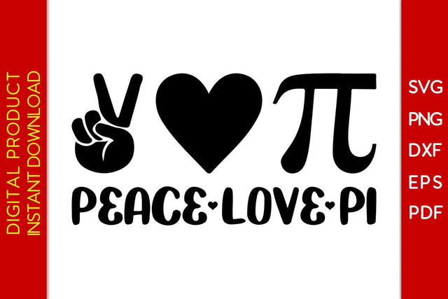 Peace Love Pi SVG PNG PDF Cut File SVG Creativedesigntee 