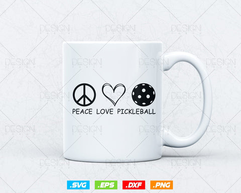 Peace Love Pickleball Svg Files, Retired Player Gifts Paddles Paddleball Clipart T shirts Mug Design Gifts Grandma Grandpa, Instant Download SVG DesignDestine 