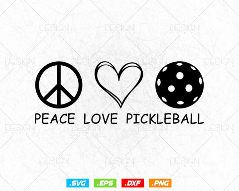 Peace Love Pickleball Svg Files, Retired Player Gifts Paddles Paddleball Clipart T shirts Mug Design Gifts Grandma Grandpa, Instant Download SVG DesignDestine 