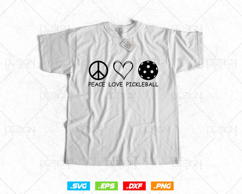 Peace Love Pickleball Svg Files, Retired Player Gifts Paddles Paddleball Clipart T shirts Mug Design Gifts Grandma Grandpa, Instant Download SVG DesignDestine 