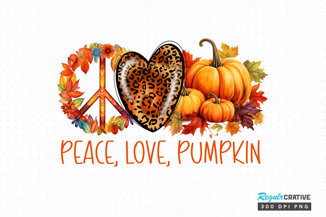 Peace love pumpkin png design Sublimation Regulrcrative 