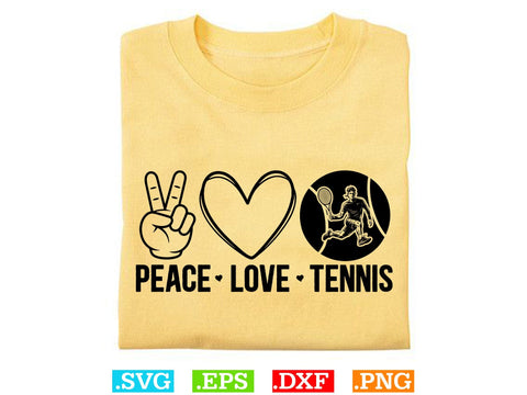 Peace Love Tennis Shirt, Tennis Lover SVG, Sports SVG, Tennis Family Svg SVG Creativeart88 