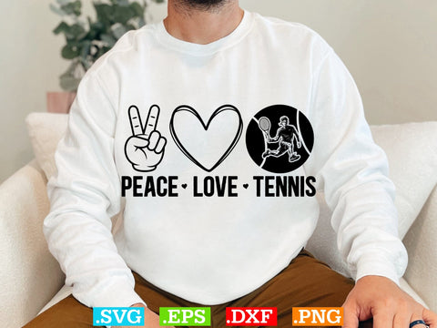 Peace Love Tennis Shirt, Tennis Lover SVG, Sports SVG, Tennis Family Svg SVG Creativeart88 