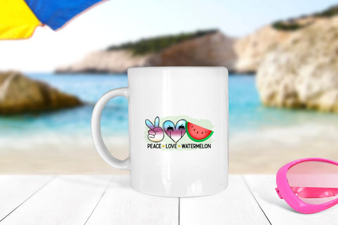 Peace Love Watermelon - Summer Sublimation Design Sublimation CraftLabSVG 