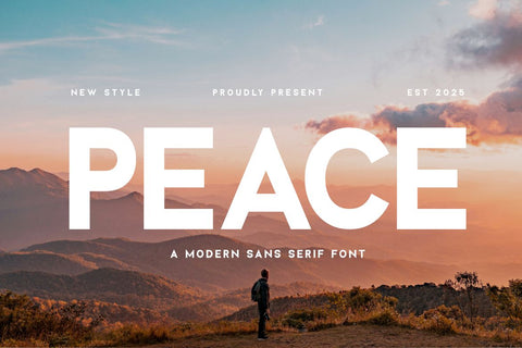 Peace - Modern Sans Serif Font Font Masyafi Studio 