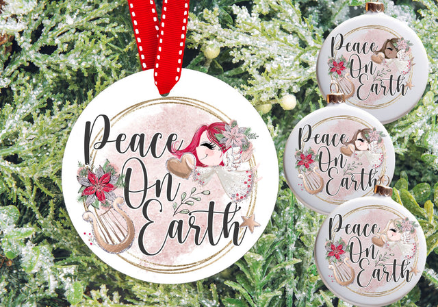 Peace On Earth Angels | Set of 4 Christmas Angels PNG | Religious Holiday Design Sublimation Print Perfect Design Shop 