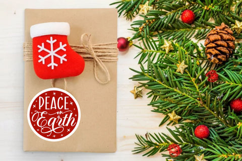 Peace on earth Sticker Design Sublimation Regulrcrative 