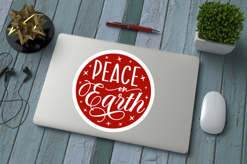 Peace on earth Sticker Design Sublimation Regulrcrative 