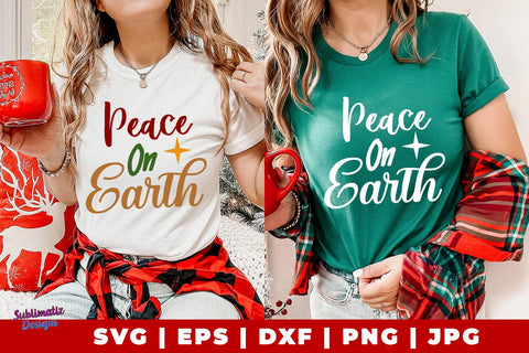 Peace on Earth SVG | Peace on Earth Sign Laser SVG SVG Sublimatiz Designs 