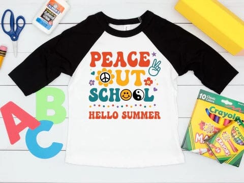 Peace Out School SVG - Funny Last Day of School Cut File PNG SVG Silhouette School Blog Design Shop 