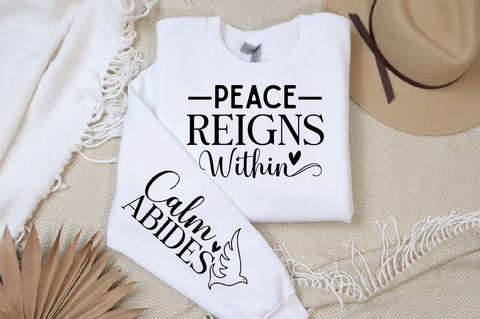 Peace Reigns Within Sleeve SVG Design, Christian Sleeve SVG, Faith SVG Design, Jesus Sleeve SVG SVG Regulrcrative 