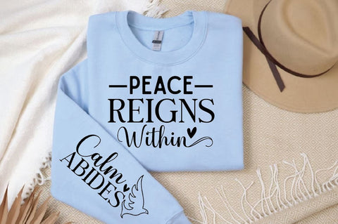 Peace Reigns Within Sleeve SVG Design, Christian Sleeve SVG, Faith SVG Design, Jesus Sleeve SVG SVG Regulrcrative 