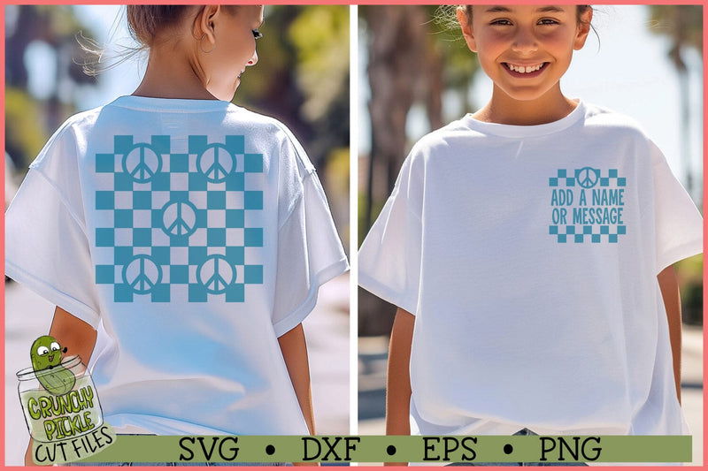 Peace Sign Checkerboard 2 SVG Files SVG Crunchy Pickle 
