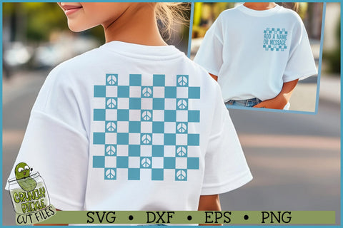 Peace Sign Checkerboard SVG Files SVG Crunchy Pickle 